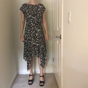 Vince Camuto Handkerchief Midi Dress